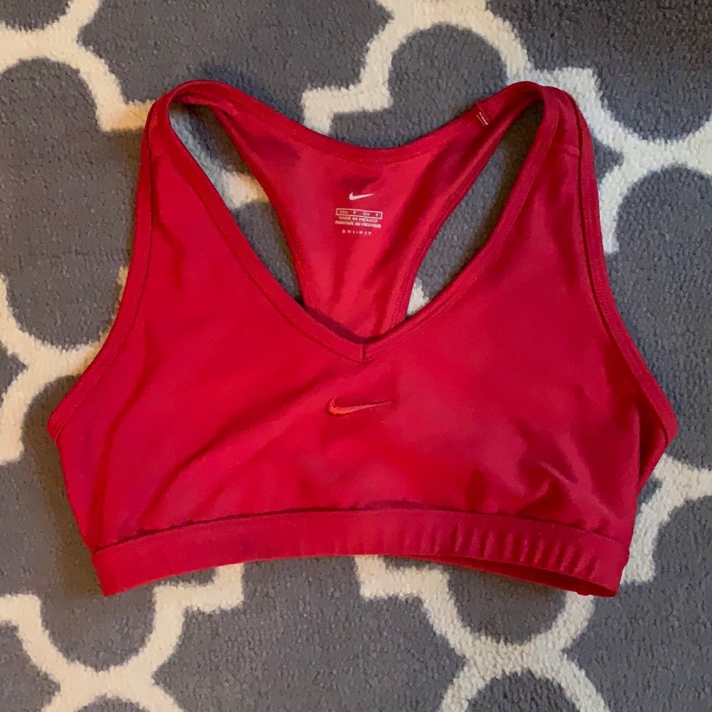 Nike red workout bra